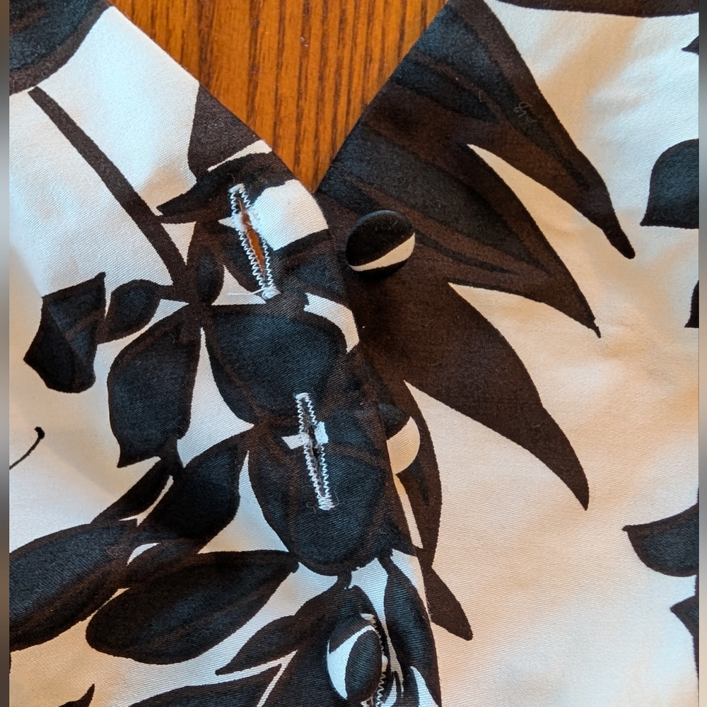 WHBM Elegant Black and White Floral Halter Dress - Picture 4 of 12
